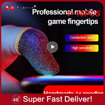 1-10 шт. Игровой рукав для пальцев Дышащие кончики пальцев для мобильных игр PUBG Сенсорный экран Чехол для раскладушек для пальцев Чувствительный мобильный сенсорный