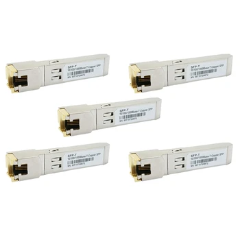 5X Гигабитный модуль RJ45 SFP 10/100/1000 Мбит/с SFP Медный приемопередатчик RJ45 SFP Gigabit Ethernet Switch