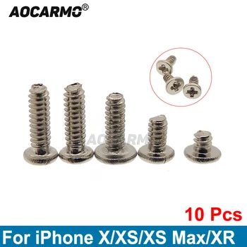 Aocarmo 10 шт./лот Для iPhone X XS XSmax Max XR Внутренний Болт Рамы Материнской платы Винт 1x1 1x1.8 1x3 1x3.5 1x3.6 1.2x1 1.2x6 мм