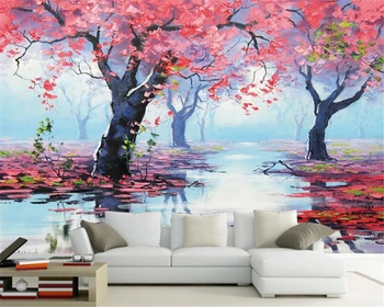beibehang 3D Крупная личность фантазийные декоративные обои пейзаж лес красивая картина маслом фон для телевизора 3D обои для стен
