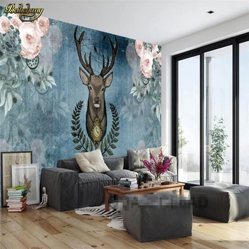 beibehang Custom Forest pastoral elk papel de parede 3D настенная роспись обои фрески обои для гостиной фотообои