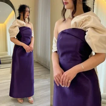 Jiayigong Простые высококачественные коктейльные платья трапециевидной формы на одно плечо, атласное платье на заказ