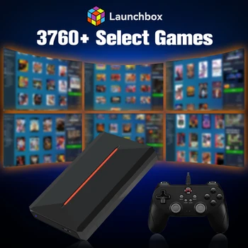 JMachen Launchbox 500G Игровой жесткий диск для эмуляторов PS4 / PS3 / PS2 / Wii / WiiU / Switch / Gamecube и т.д. с 3760+ Играми для ПК / ноутбуков