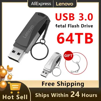 Lenovo USB Флэш-Накопитель Pen Drive 64 ТБ USB 3.0 Флешка 2 ТБ Флэш-Накопитель 128 ГБ U-Диск 16 ТБ Флэш-Диск Для Nintendo Switch