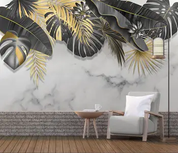 бейбехан пользовательские ботанические украшения стен Юго-Восточной Азии гостиная мраморный фон обои домашний декор 3D обои