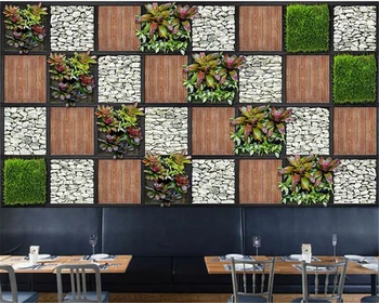 бейбехан Пользовательские обои 3d фреска европейское минималистское кафе с растениями креативный цветочный магазин свежие обои Западная гостиная 3d фреска