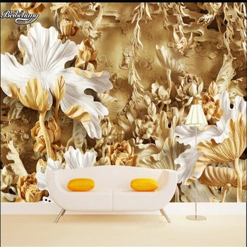 бейбеханг Резьба по дереву lotus TV фоновая стена на заказ большая фреска из нетканого материала экологические обои papel de parede