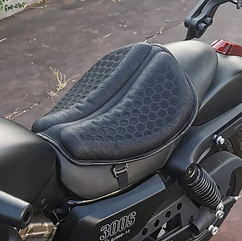 Воздушная подушка сиденья мотоцикла с противоскользящим надувным давлением для Cb300r Zx6r 2007 Гелевая накладка для сиденья мотоцикла