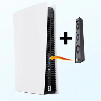 Высокоскоростной светодиодный индикатор Игровая консоль Охлаждающий вентилятор с питанием от USB Замена кулера для отвода тепла для PlayStation 5