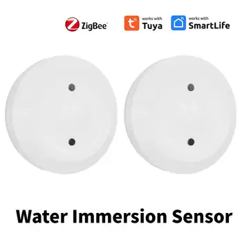Датчик погружения в воду Zigbee Tuya Интеллектуальный детектор утечки воды Приложение для сигнализации связи с водой Поддержка удаленного мониторинга Smart Life