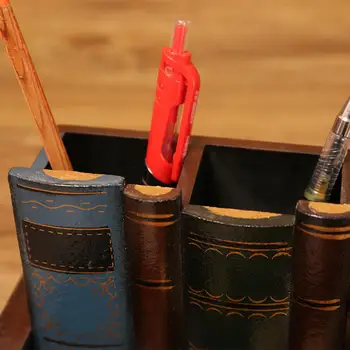 Деревянная ручка Настольный органайзер Ящик для карандашей Держатель Ящик для хранения
