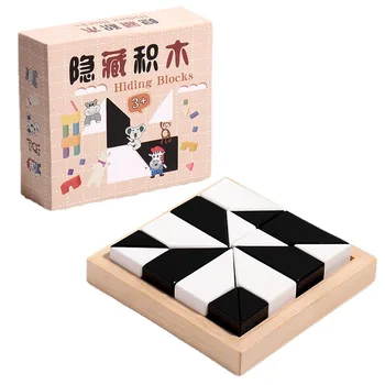 Игрушки-пазлы с кубиками-головоломками Для развития пространственного мышления и воображения у детей, интерактивные игры для родителей и детей