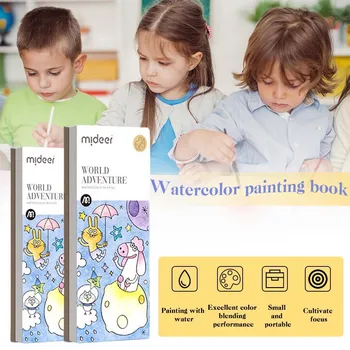 Карманные книги для рисования акварелью на тему мировых приключений для детей