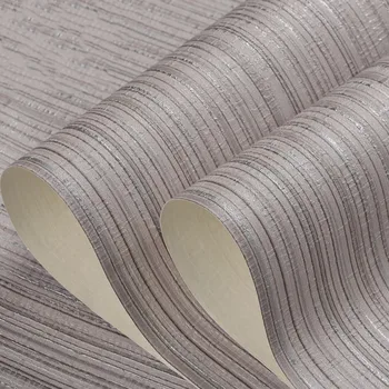Льняные обои из травяной ткани Серый лен 3D Текстурированные однотонные обои для стен гостиной ресторана отеля