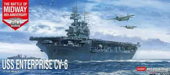Пластиковая модель Academy Hobby 14409 1/700 USS Enterprise CV-6 Battle of Midway