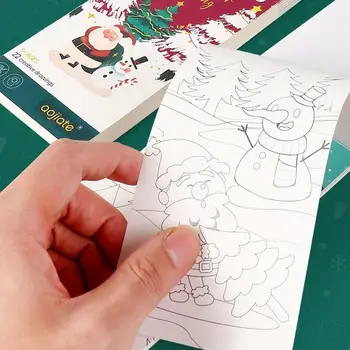 Рождественский набор акварельных красок Дорожный Карманный Акварельный набор с пигментами и кистью для рисования Детское развлечение И акварель