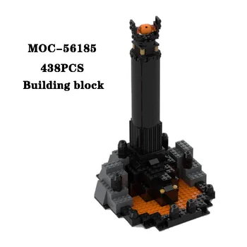 Строительный блок MOC-56185 модель строительного блока с двойной башней, 438 шт., развивающая игрушка-головоломка для взрослых и детей, подарок на день рождения