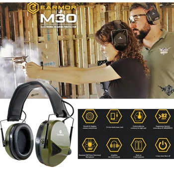 Тактический наушник для защиты слуха Airsoft Tactical M30 Headset Sport Shooting Электронный Слуховой аппарат