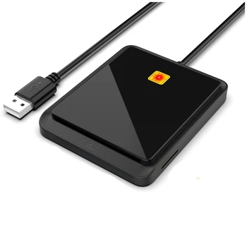 Устройство для чтения смарт-карт, устройство для чтения SIM-карт, дизайн слота для двух карт для Windows Linux, черный