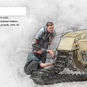 Фигурка модели из смолы в масштабе 1/35 Макет сцены GK Солдат по обслуживанию танков 2 в разобранном виде и неокрашенный комплект