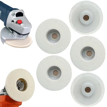 Шерстяной войлочный диск для полировки 100*16*12 мм Диски для угловой шлифовальной машины Полировальные накладки для металла Мрамора стекла керамики
